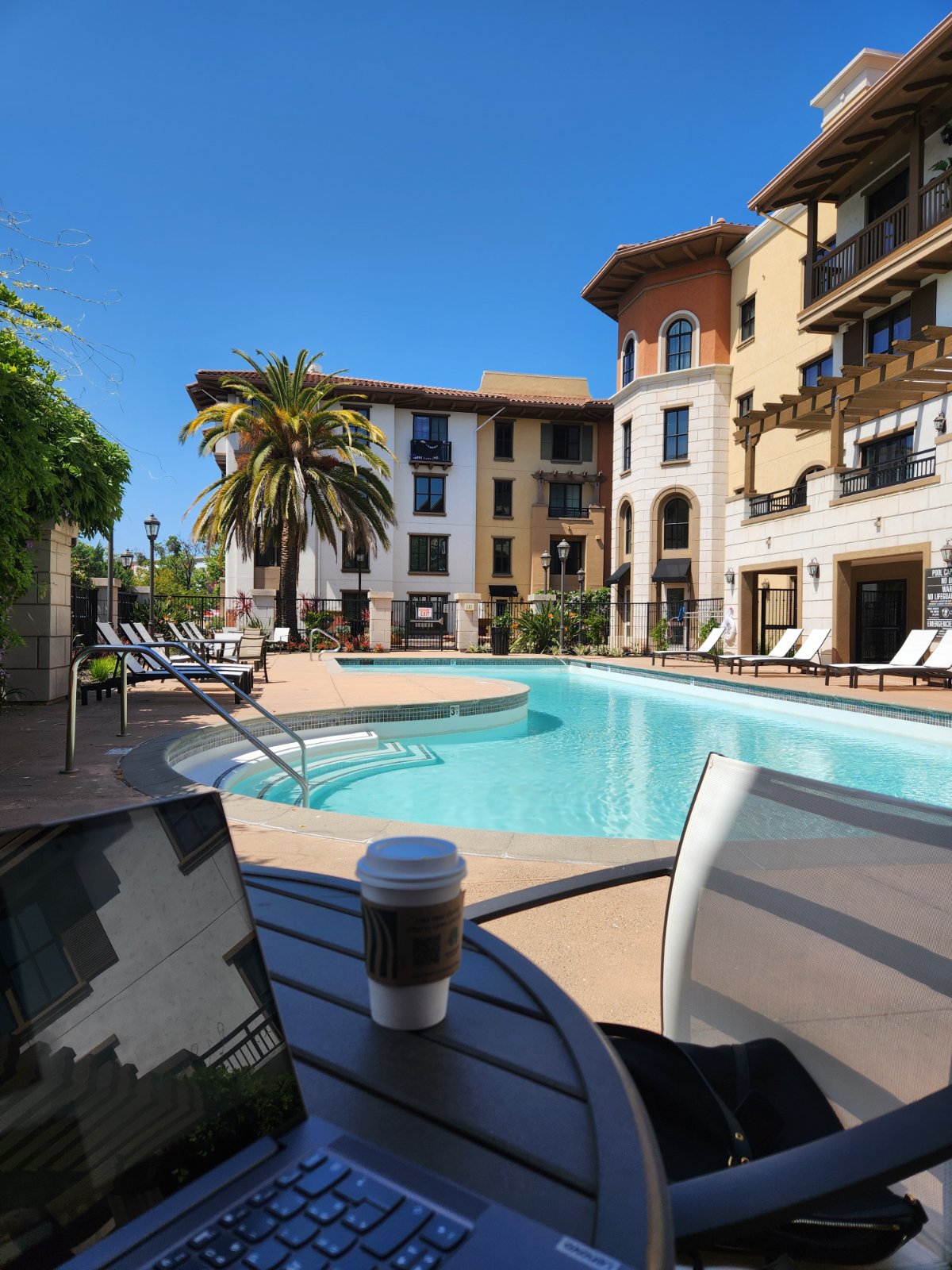 By the pool at Renaissance Square