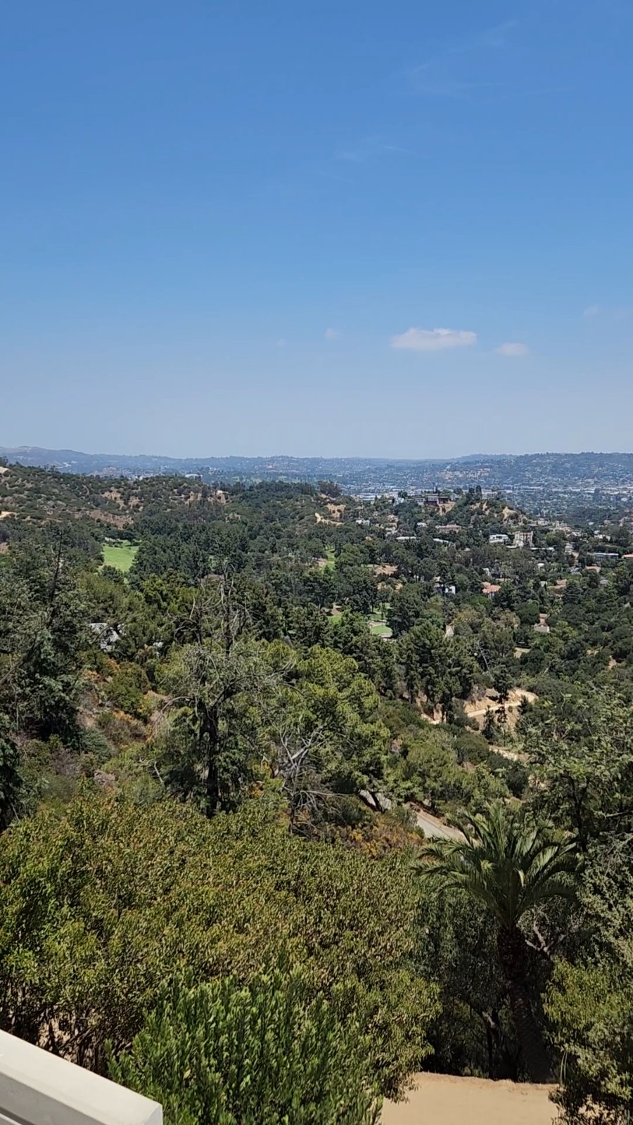 View at the Griffith Observatory