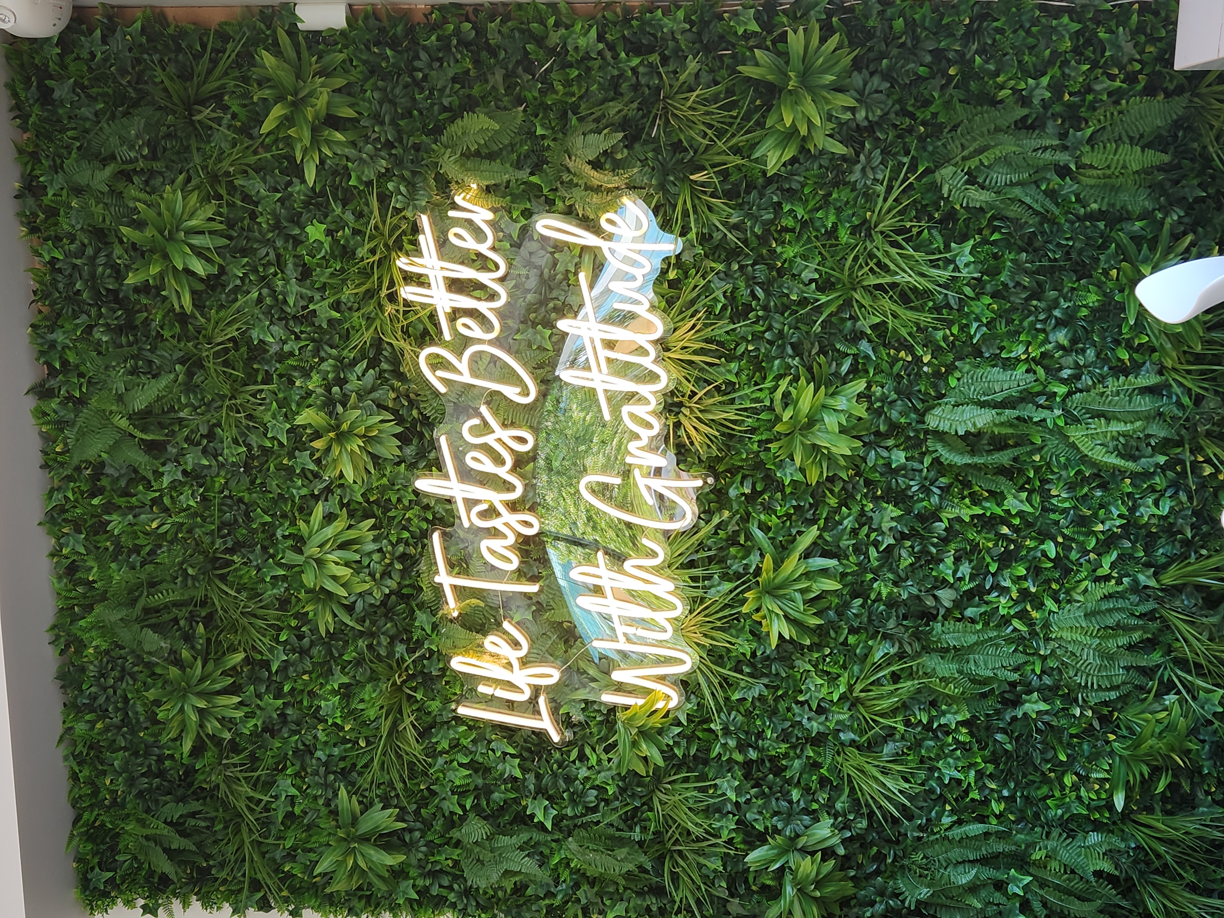 Wall art at Gratitude coffee shop